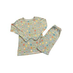 Macaron+Me Girl's Easter Egg 2 piece Pajama Set - Size 12Y - Excellent!